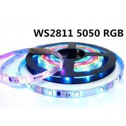 Tira PIXEL LED Digital Flexible 24V 14,4W/mt 60 Led/mt WS2811 5050 IP20 RGB Full Color, Venta por metros